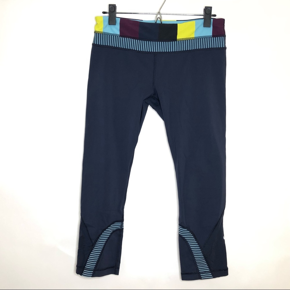 LULULEMON Run: Inspire Crop II Hyper Stripe Blue Moon